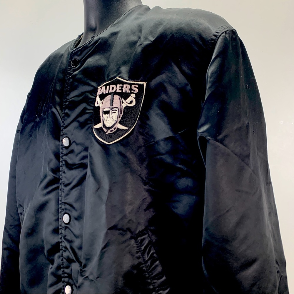 Starter VTG 90s Pro Line Oakland Raiders Mens Size XL NFL Satin Bomber Jacket
